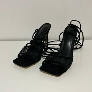 Black Strappy Heels
